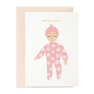 Hello Baby Girl Greeting Card