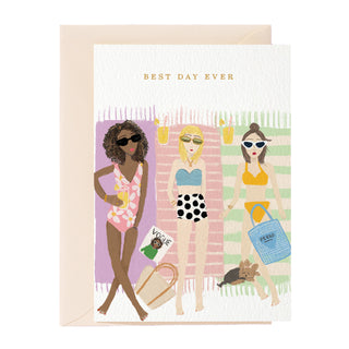 Tarjeta de felicitación "El mejor día de todos los tiempos" para chicas