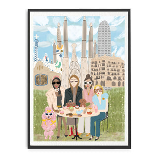 Girls in Barcelona Art Print
