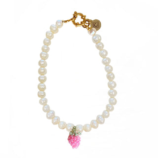 Strawberry Blush Pearl Bracelet