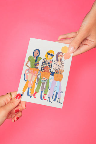 Friendship and Dogs Party Greeting Card