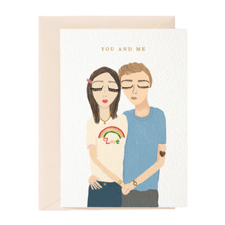 Tarjeta de felicitación Tú y yo enamorados