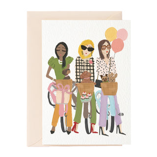 Friendship and Dogs Party Greeting Card
