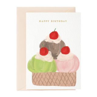 Birthday Ice cream Greeting Card