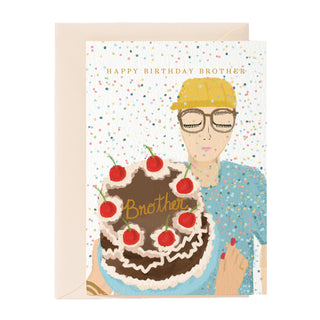 Tarjeta de felicitación de feliz cumpleaños hermano