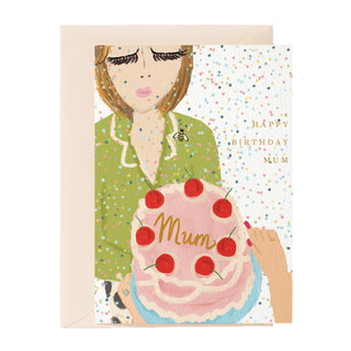 Tarjeta de felicitación de feliz cumpleaños, mamá