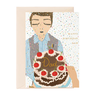 Tarjeta de felicitación de feliz cumpleaños, papá