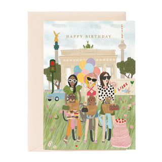 Tarjeta de felicitación de feliz cumpleaños de Berlín