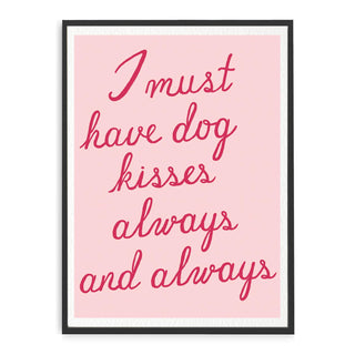 Hund küsst Liebe Kunstdruck
