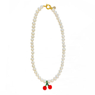 Collar brillo cereza