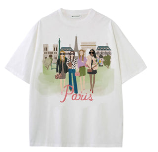 Mädchen in Paris T-Shirt
