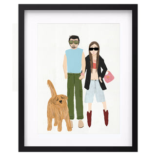 Personalised Portrait (Two Persons and One Pet)